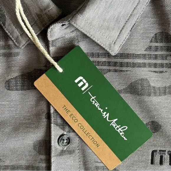 NWT Travis Mathew Beachside Stealth Golf Polo Heather Gray Small Eco Collection - Picture 8 of 13